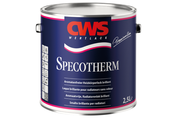CWS WERTLACK® Specotherm | weiß | 2,5 l | Heizkörperlack | vergilbungsstabil bis 120 °C  fülliger, glatter Verlauf | schnelltrocknend