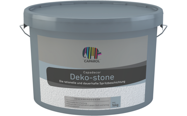 Caparol Deko-Stone 16kg weiß, verarbeitungsfertiger Wand- und Deckenspritzputz, robust und unempfindlich gegen Stoß und Schlag, lösemittelfrei