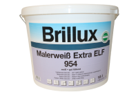 Brillux Malerweiß Extra 954, 10L, Dispersions-Innenfarbe, gut füllende Decken- u. Wandanstriche, wasserdampfdiffusionsfähig, ELF lösemittel,-weichmacherfrei