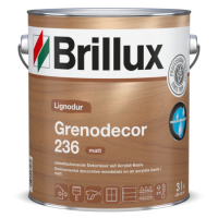 Brillux Grenodecor 236 0,75L, Umwelt- und gesundheitsschonende Holzlasur, Ein-Topf-System, blockfest, T&ouml;nbar