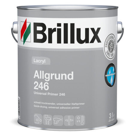 Brillux Lacryl Allgrund 246 weiß 0,375L, Idealer Haftvermittler / Grundierung auf Holz, Zink, verzinkt.Stahl, Aluminium, überstreichbar Kunststoffen, Innen und Außen