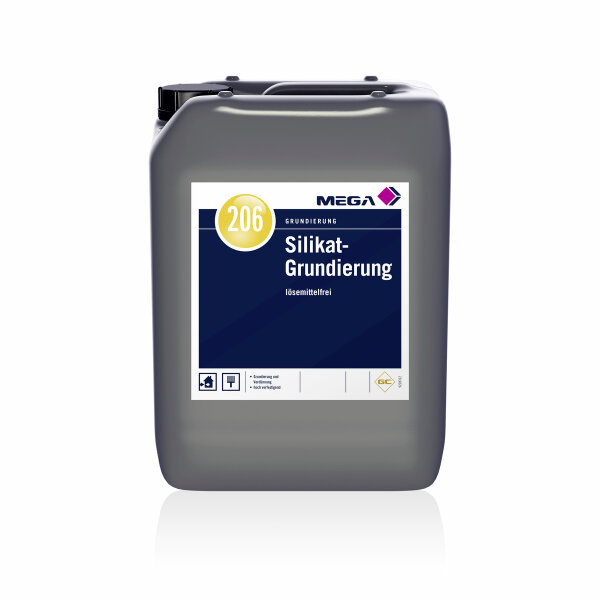 MEGA 206 Silikat Grundierung 10L  farblos, Tief eindringend, f&uuml;r Au&szlig;en und Innen