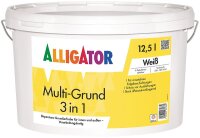 Alligator Multi-Grund 3 in1 weiß, pigmentierte Spezialgrundierung, für innen und außen, Premium-Offenzeitverlängerer, tönbar