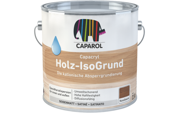 CAPAROL Capacryl Holz-Isogrund weiß, kationische Absperrgrundierung,-Grundanstrich, Umweltschonend, Hohe Haftfestigkeit, Diffusionsfähig