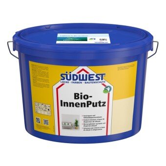 SÜDWEST Bio-InnenPutz 9110Weiß 25KG MP, sehr gut schimmelpilzhemmend, Silikatbasis, konservierungsmittelfreier, sehr hoher Weißgrad