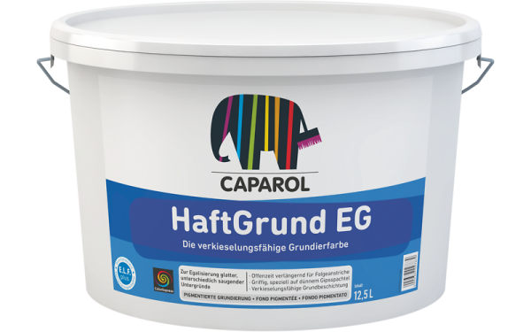 CAPAROL HaftGrund EG weiß 5L, haftvermittelnde Grundbeschichtung für nachfolgende Dispersions-, Dispersions-Silikat, und Silikonharzfarben