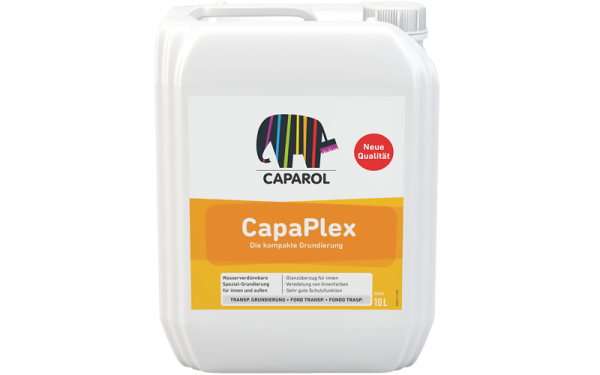 CAPAROL Capaplex 10L, farbloses Dispersions-Grundiermittel, scheuerbeständiger Glanzüberzug f. Dispersions-Innenfarben u. Papiertapeten
