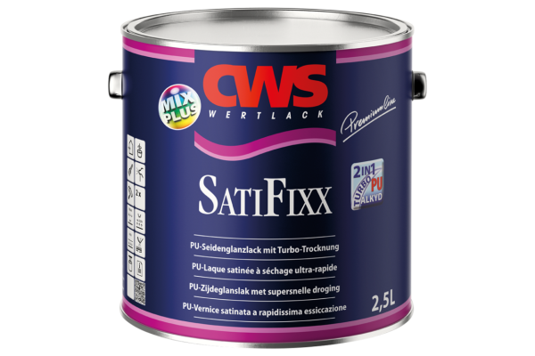 CWS WERTLACK® SatiFixx | weiß 2,5L | Decklack | Ein-Topf-System | blockfest | extrem schnelle Trocknung | geruchsmild