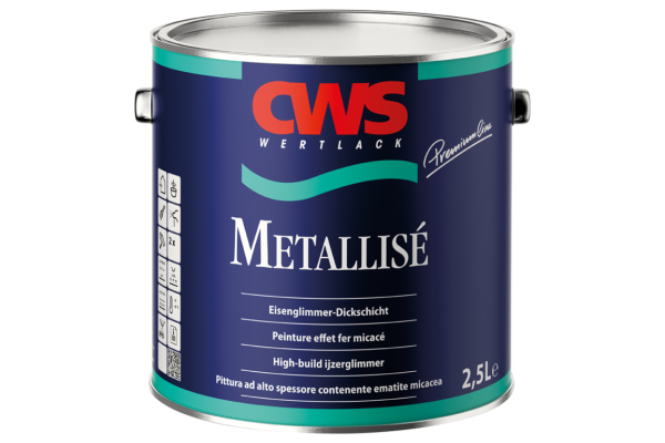 CWS WERTLACK&reg; Metallis&eacute; | 2,5 l | 009 anthrazit | 001 silber | Eisenglimmer-Lack