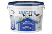 LUCITE® House-Paint 800 weiß 5L | Reinacrylat Fassadenfarbe mit höchster Qualität | Algen- und Pilzbefall-Schutz | schlagregendicht | umweltschonend | tönbar