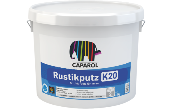 CAPAROL Rustikputz K30 weiß 25KG, Dekor,- Strukturputz für rustikale Innen­beschich­tungen, diffusionsfähig, robust schlag,-stoßfest