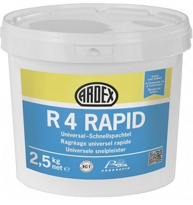 ARDEX R4 RAPID Universal-Schnellspachtel  innen und au&szlig;en, Wand-, Boden- und Deckenfl&auml;chen