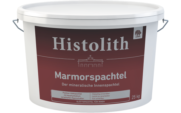 CAPAROL Histolith Marmorspachtel 25KG, Verarbeitungsfertiger mineralischer Innenspachtel, glatte Oberfläche, hoch wasserdampfdurchlässig
