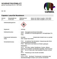 CAPAROL Capadur LasurGel 0,75l Walnuss, Die Tropfgehemmte Holzschutzlasur, Hoher UV-Schutz, feuchtigkeitsregulierend, Konservierung gegen Pilzbefall